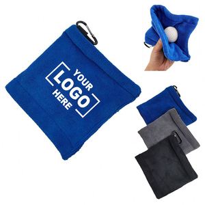 Custom Golf Ball Cleaning Towel Outdoor Sports Cleaner Accessories Golf Club Wiping Cloth Golf Pocket Towel with D <b>Clip</b> - Product Image 1