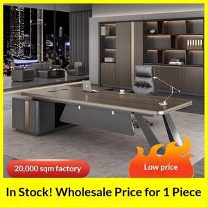 Escritorio Ejecutivo Moderno y Sencillo con Estructura <span class=keywords><strong>de</strong></span> Hierro y Tablero Artificial, Combinación <span class=keywords><strong>de</strong></span> Silla y Escritorio para Gerente o Supervisor - Product Image 5