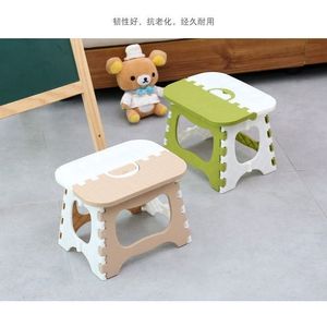 <b>Plastic</b> Folding <b>Stool</b> Square Portable Mini Chair For Indoor Outdoor Use With Handle - Product Image 1