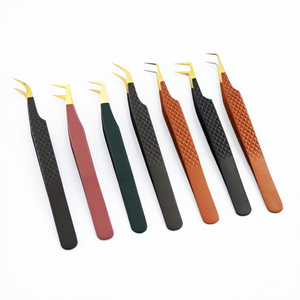 แหนบต่อขนตาปลอมทำจากสเตนเลส45องศาปรับแต่งโลโก้ได้ตามต้องการ - Product Image 1