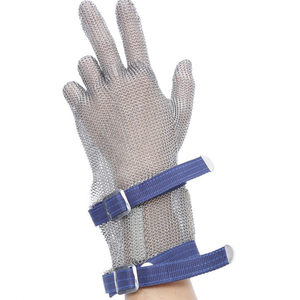 Gant en maille d'acier inoxydable réutilisable, facile à nettoyer, anti-coupure, équipement de protection pour la restauration, la cuisine et l'abattage - Product Image 4
