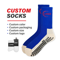 Chaussettes de football antidérapantes avec impression de logo personnalisée, chaussettes de football antidérapantes pour joueurs de football