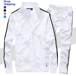 Custom man 2022 fitted zipper jogging sweatsuit & pants set causal track suit for men's sportswear 2 pieces