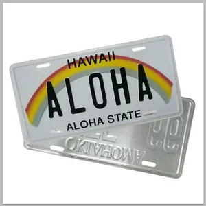 แผ่นป้ายทะเบียนแบบกำหนดเอง แผ่นป้ายทะเบียนจักรยาน แผ่นป้ายทะเบียนรถยนต์ แผ่นป้ายทะเบียนเปล่าสำหรับงานโปรโมชั่น สีขาว สำหรับพิมพ์ลายด้วยเทคนิค Dye Sublimation บนแผ่นอะลูมิเนียม - Product Image 1