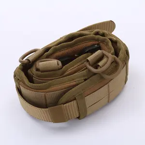 Black Nylon Molle Tactical Waist Belt With Quick Release Metal Buckle