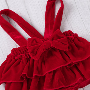 Ropa de Bebé al por Mayor, Conjuntos de Falda y Romper de Algodón para Niñas con Lazo Rojo, de Proveedor Chino - Product Image 5