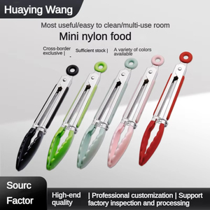 Wholesale High Temperature Resistant <b>Silicone</b>+Stainless Steel Food Clip Outdoor BBQ Bread Kitchen Utensil Cooking Serving <b>Tool</b> - Product Image 3