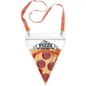 Aangepaste Draagbare Pizzabas Grote Gag Cadeau Kous Pvc Rits Tas Transparante Tas Voor Pizza