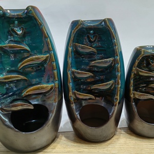 Home Decor Ceramic Waterfall <b>Incense</b> Holder Aromatic <b>Backflow</b> <b>Incense</b> <b>Burner</b> and Aromatherapy Diffuser for Gift Decoration - Product Image 2