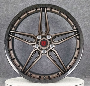 Jantes de voiture en 2 parties, roues personnalisées en fibre de carbone complète à 5 branches, adaptées aux BMW, Benz, Audi, Porsche, Lamborghini, Maserati, Ferrari, <span class=keywords><strong>Bentley</strong></span> - Product Image 4
