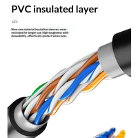 Cable de Red para Exteriores Kneysum Factory de 1000 pies, FTP, 8 Hilos, Cobre Sólido Libre de Oxígeno, CAT6 CAT6A de Fibra G652D, para Comunicación Local