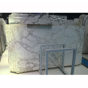 Carrelage en marbre blanc Calacatta, marbre turc Carrara, porcelaine polie, carrelage en marbre blanc avec ligne noire - Product Image 2