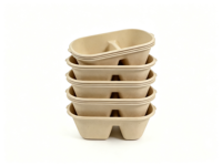 Vaisselle jetable écologique en pulpe de paille de blé, 100 % biodégradable, possibilité de personnalisation de différentes tailles et formes