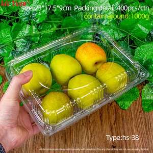 Wholesale High Quality <b>PET</b> Plastic Zipper Bag Fruit Vegetable Packing Box Lid Recyclable Stackable for Supermarket Exhibition - Product Image 6