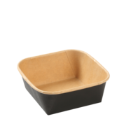 Conteneur Carré en Papier Kraft Robuste SM7-SL500 500ml pour Salades et Sandwichs à Emporter – Qualité Supérieure, Prix Usine