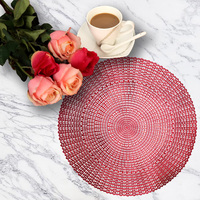 Prix d'usine en gros pour les sets de table ronds en PVC creux et les tables à manger