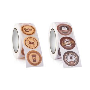 Customized PVC Self-adhesive Sticker <b>Transparent</b> Waterproof Milk Tea Cup Coffee Cup <b>Label</b> Packaging Bag Sticker Printing - Product Image 1