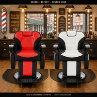 Fauteuil de Barbier Moderne en Cuir, Rotation à 360 Degrés, Portable, Léger, Durable, Mobilier de Salon pour Barbier