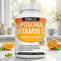 Capsules de Vitamine C pour Adultes OEM, 60 Comprimés, Haute Absorption, Complément Alimentaire, Soutien au Collagène, Renforcement de l'Immunité, Antioxydant