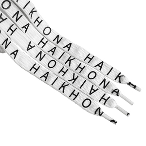 Cordones de zapatos Pantalones Sombrero Cuerda Impresión Logo Algodón Encaje Poliéster Cordón para ropa deportiva Pantalones Cuerda Cordón plano - Product Image 4