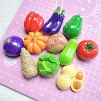 Charmes en résine de légumes, légumes verts, dessins animés, décoration DIY pour coque de téléphone