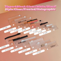 Pochette de rangement Ziplcok personnalisée pour bagues, colliers et boucles d'oreilles, petits sacs d'emballage en PVC transparent/dépoli avec fermeture éclair pour bijoux
