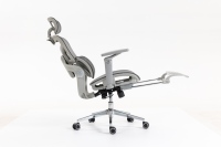 Chaise de bureau ergonomique minimaliste pour cadres, base en aluminium, structure en fer, accoudoirs 5D réglables, hauteur réglable, inclinable, pliable, pour bureau à domicile