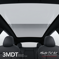 Película Eléctrica de Tinte de Lujo Astrace 3MDT MT35 para Ventanas y Techos de Coche Tesla, 10mil, Negra, Rechazo UV 0.99, IR 60%