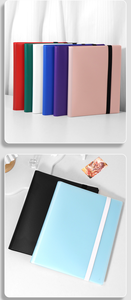 Carpeta de Cartas Coleccionables de PP de 4 Bolsillos, Carpeta de Cartas de Carga Lateral para 160 Cartas con Correa Elástica para Juegos de Cartas Coleccionables y Deportivas - Product Image 6