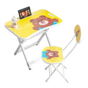 Table de bureau pliable bon marché table d'ordinateur ensemble de tables et de chaises d'étude pour enfants