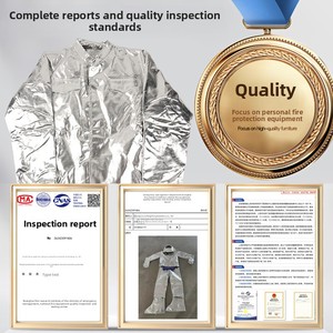 Combinaison de protection thermique pour pompiers, résistante aux hautes températures, en composite de feuille d'aluminium pour la lutte contre les incendies - Product Image 4