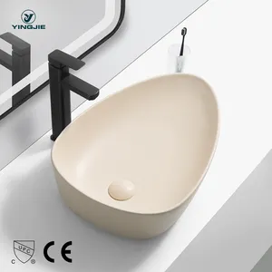 lavelli per bagno浴室配件柜台顶upc陶瓷米色釉面水槽