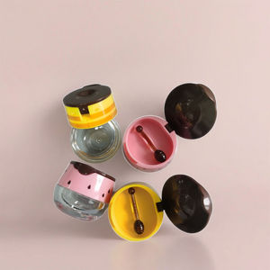 Pot à lèvres mignon à rabat de 6 g, petit pot à miel, flacon à rouge à lèvres, pot à gloss, boîte à baume à lèvres avec cuillère - Product Image 1