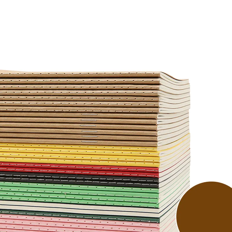 Quaderno Kraft la copertina personalizzata da 30 fogli può essere stampata con la linea del logo A5 B5 quaderno per studenti