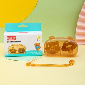 Venta al por mayor personalizado 2 piezas <span class=keywords><strong>chupete</strong></span> calmante sin BPA Nano material de <span class=keywords><strong>plata</strong></span> <span class=keywords><strong>chupete</strong></span> de silicona PP en caja + <span class=keywords><strong>cadena</strong></span> anticaída - Product Image 2