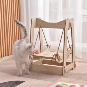 Hamaca de Madera para Gatos, Columpio para Mascotas, Cama para Gatos, Madera Maciza, Modelo Colgante Extraíble, Meng <span class=keywords><strong>Academy</strong></span>-001 - Product Image 2