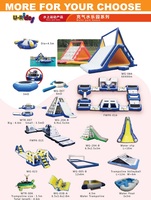 Terrain de volley-ball flottant gonflable U-Rides en PVC jaune de 0,9 mm d'épaisseur, certifié CE, pour piscine, lac, plage, jeux de villégiature
