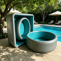 Piscine gonflable sur mesure en gros de Chine, DWF Drop Stitch, pour jardin, hors sol, portable, pour la revente et usage commercial