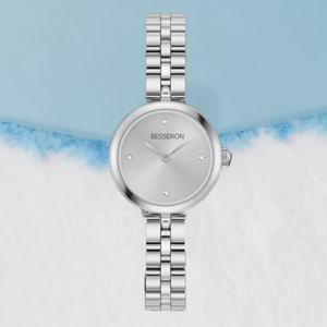 Reloj de Cuarzo Analógico Superfino de Lujo para Mujer, Acero Inoxidable, Resistente al Agua, Correa de Eslabones Delgada, Logotipo Personalizable, Estilo Moderno - Product Image 4