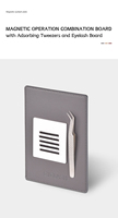 CNK plastique et verre blanc doux Extension de cils Cortex plaque magnétique adhésif plateau support carrelage plateau panneau d'affichage