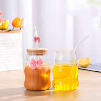 Mug à café en verre borosilicate fait main, écologique, design nuage bouclé, moderne, réutilisable, sans danger pour les aliments, pour la décoration de la maison