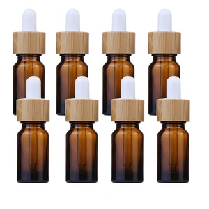 Nhà Máy Giá 5ml 10ml 20ml 30ml 50ml 100ml hổ phách tinh dầu hiển thị chai lớp biểu bì chai dầu với tre ống nhỏ giọt - Product Image 5