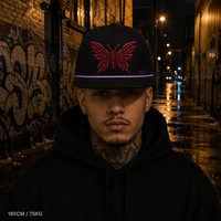Casquette Trucker 5 Panneaux Vintage Personnalisée avec Broderie, Visière en Mousse et Filet, Style Urbain Chicano Côte Ouest, Vente en Gros