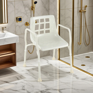 Foxconn <b>Adjustable</b> Shower <b>Stool</b> With Backrest 130 Lbs Capacity For Elderly Disabled Pregnant Women - Product Image 2