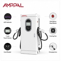 Nouvelle station de recharge rapide DC commerciale AMPPAL 60KW-120KW, prix usine, sur pied, interface CCS, sortie 0-200A pour véhicules électriques