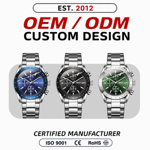 Montre à quartz personnalisée pour <span class=keywords><strong>homme</strong></span> en acier inoxydable 42 mm Chronographe Calendrier 3ATM Étanche Logo personnalisé Montre <span class=keywords><strong>de</strong></span> luxe pour <span class=keywords><strong>homme</strong></span> - Product Image 1