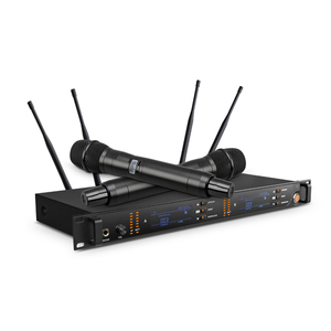 640-690Mhz Kênh Kép UHF Sân Khấu Không Dây Âm Thanh <span class=keywords><strong>Technica</strong></span> Không Dây Mic Karaoke <span class=keywords><strong>Microphone</strong></span> - Product Image 1