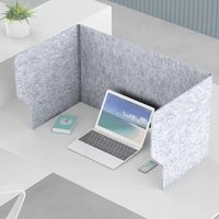 Écran de confidentialité de bureau pliable sur mesure à 3 panneaux en feutre PET, cloison acoustique autoportante pour bureau et étude