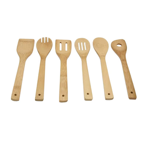 Ustensile de cuisine design chaud avec support Cuillère de cuisine Ensemble d'ustensiles en bambou de 7 pièces - Product Image 3