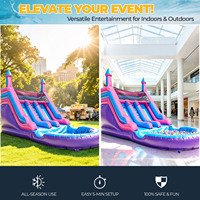 Toboggan aquatique gonflable commercial populaire à double piste pour adultes et enfants, équipement de jeu aquatique pour parc d'attractions extérieur